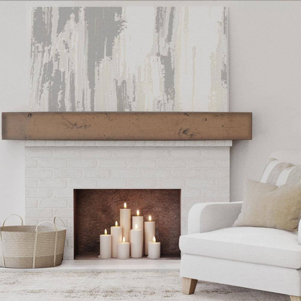 Knotty Pine Faux Wood Fireplace Mantel P61199