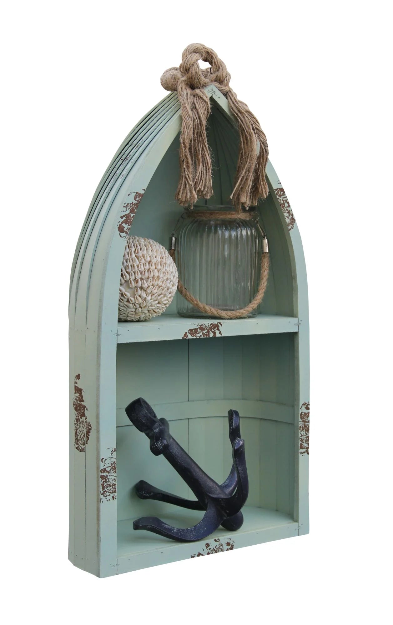 Small Canoe Shelf with Rope Z5565