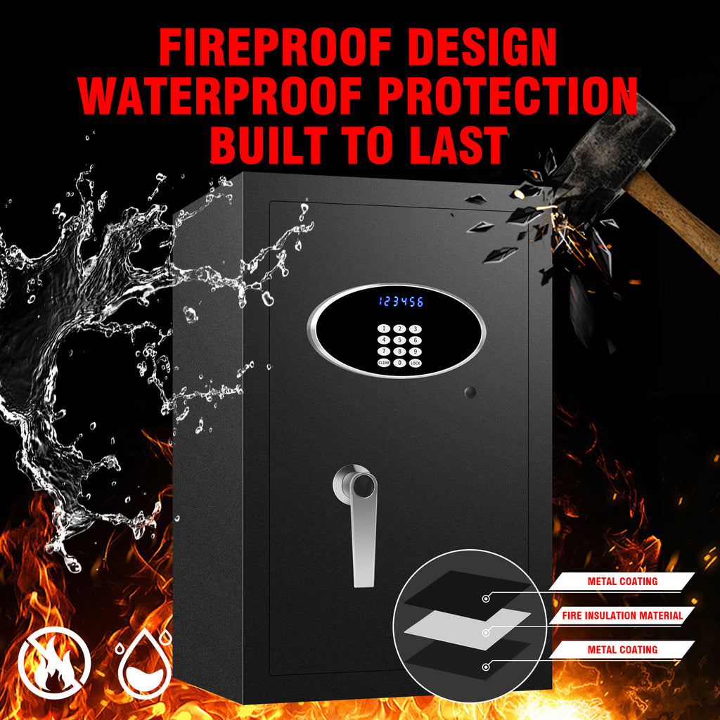 Fireproof Security Safe Box with Keys & Pass Code Q4994