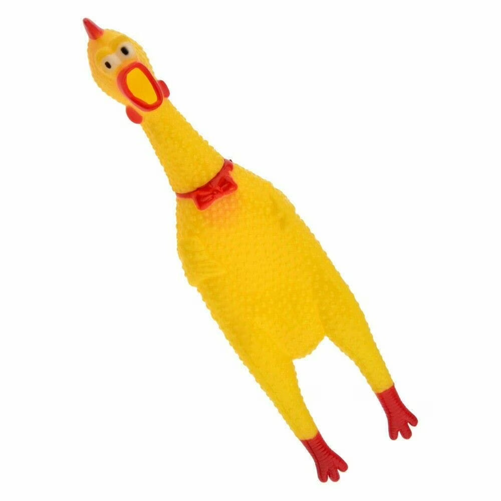 Screaming Rubber Chicken Chew Toy 12" Inches N6170