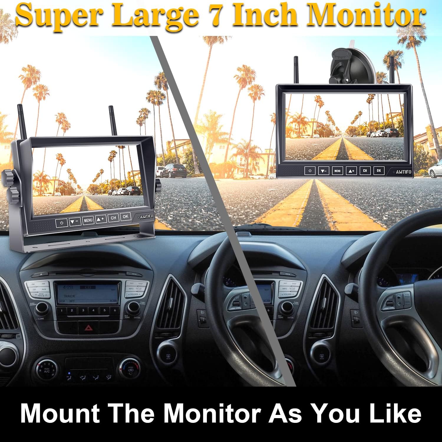 HD 1080P Digital Wireless Backup Camera with 7 Inch DVR Monitor K281642