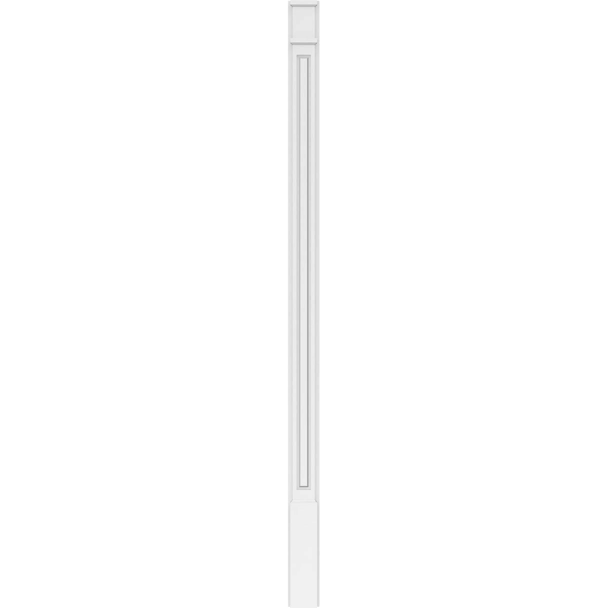 Raised Panel PVC Pilaster with Decorative Capital and Base (Pair) P8459