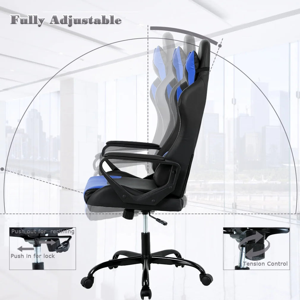 Blue Swivel Gaming Chair V3924