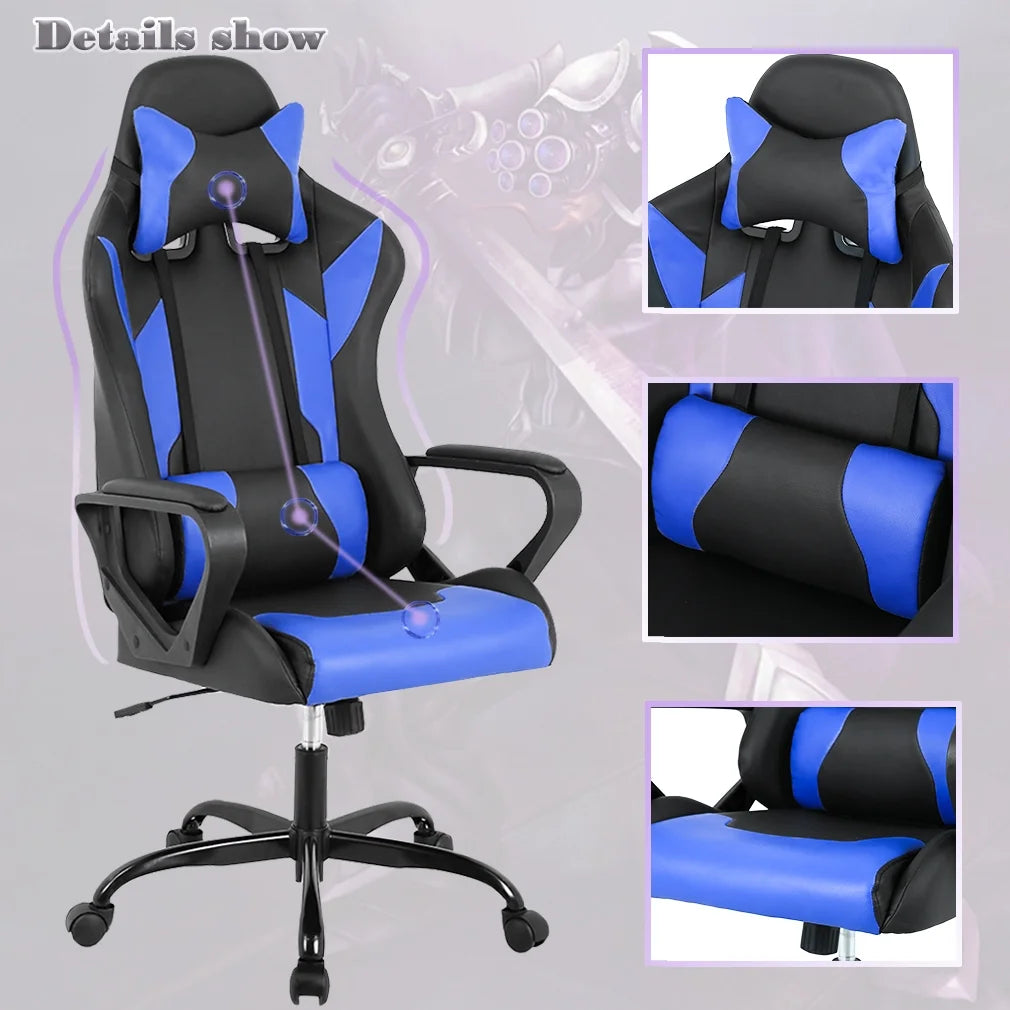 Blue Swivel Gaming Chair V3924