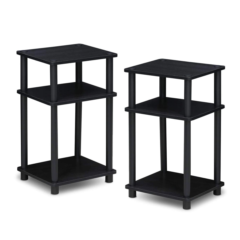 3-Tier 2-Pack End Table, Americano/Black E701969