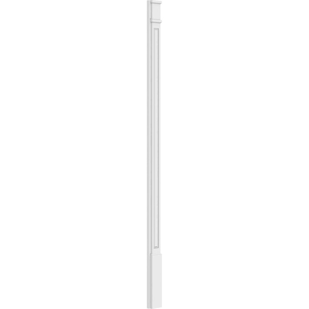 Raised Panel PVC Pilaster with Decorative Capital and Base (Pair) P8459