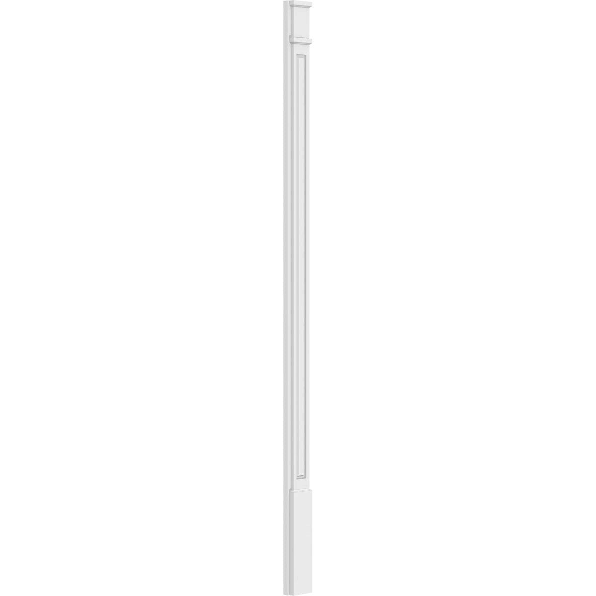 Raised Panel PVC Pilaster with Decorative Capital and Base (Pair) P8459