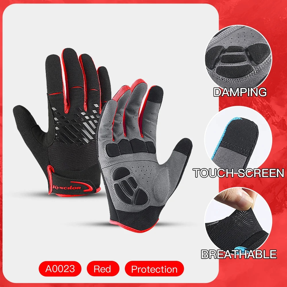 Full Finger Breathable Gel Pad Cycling Gloves L34196