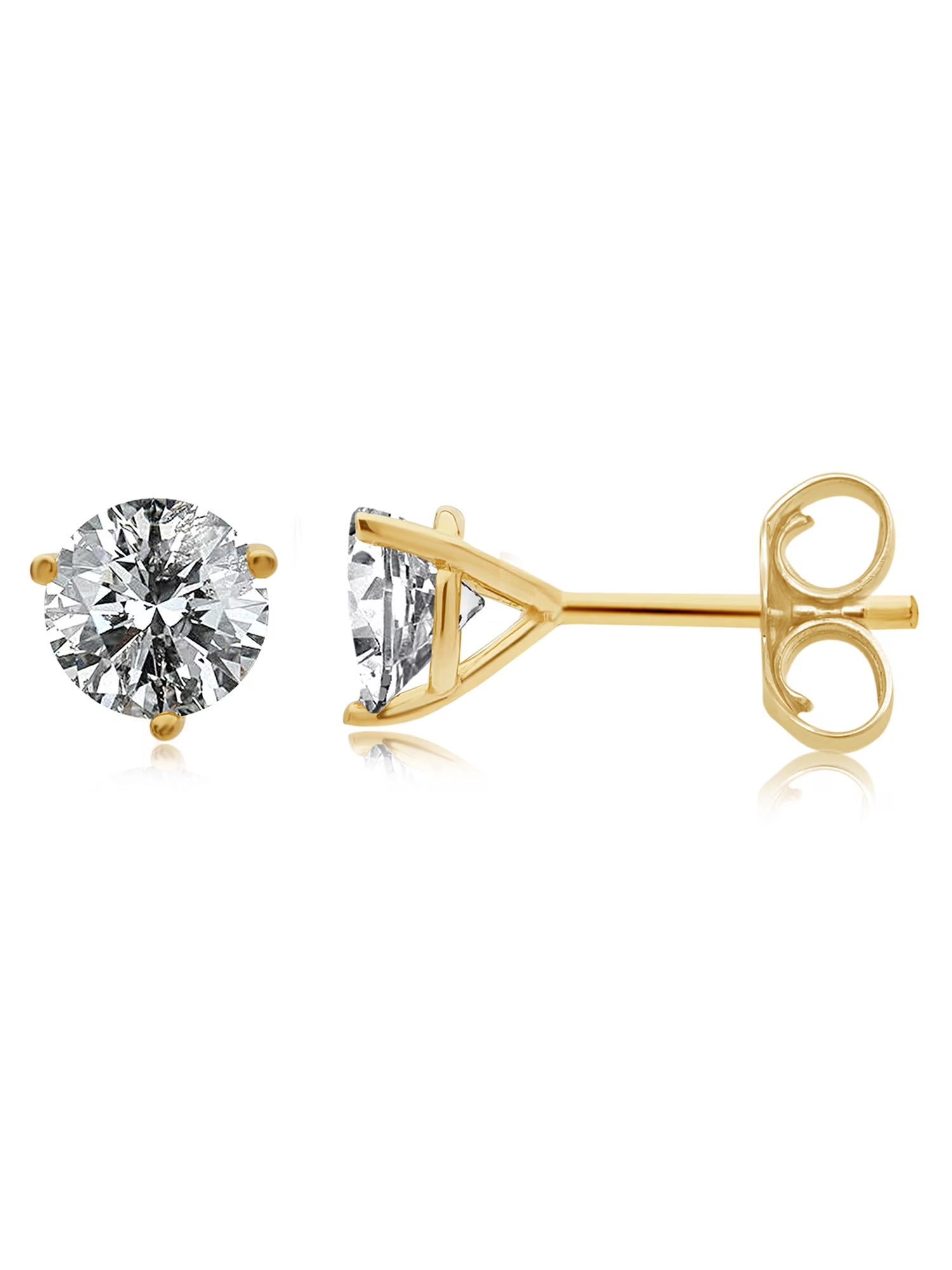 1/4 Carat T.W. Round Diamond Martini Stud Earrings in 14K White Gold N6546