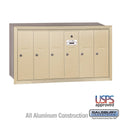 Vertical Mailbox 6 Doors Sandstone Recessed Mounted Z177