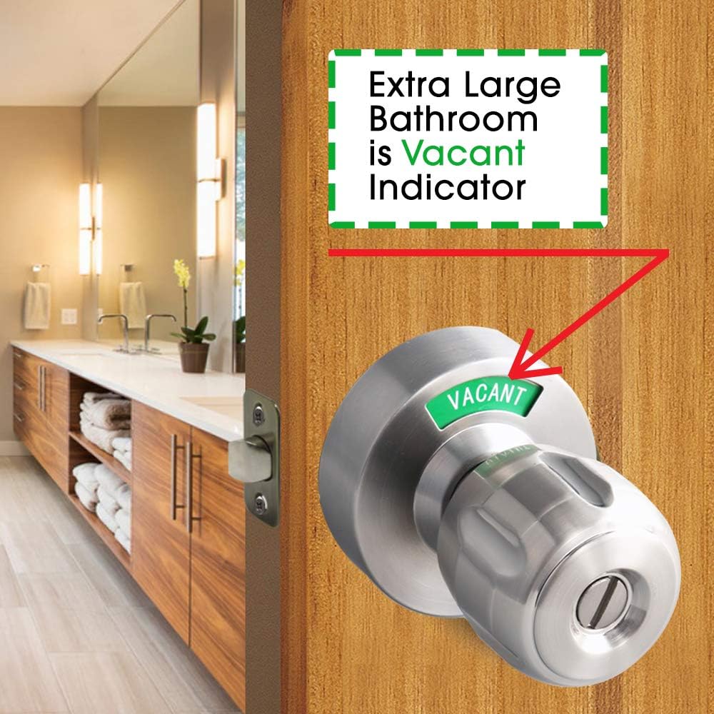Bathroom Privacy Door Knob Lock with Large Indicator, Thumbturn Lock (1pk) Y741064