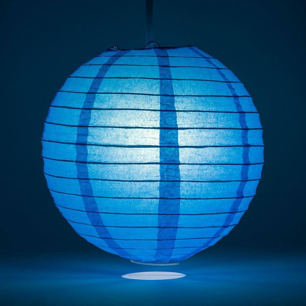 Turquoise Jumbo Round Paper Lantern 12-Pack L30426