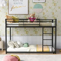 Black Twin Metal Bunk Bed W49458