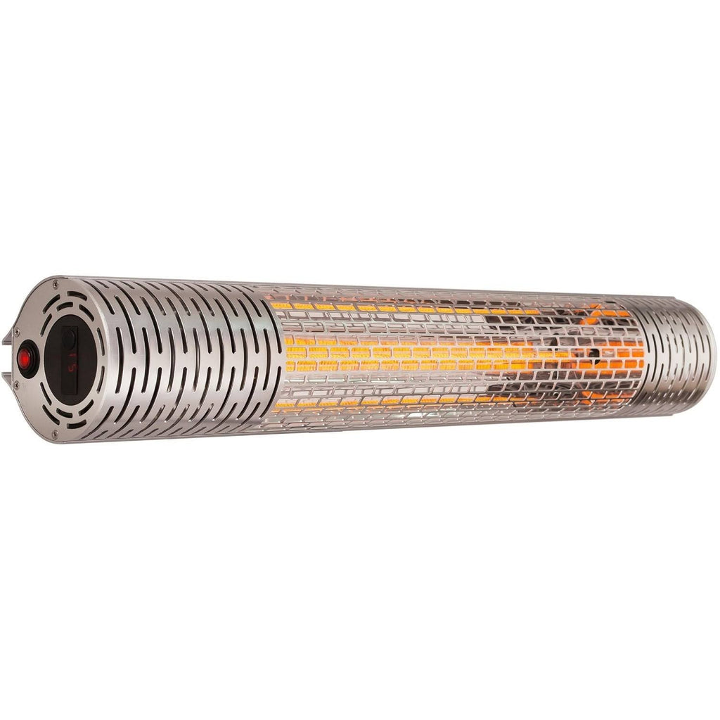 Silver/Black Electric Carbon Infrared Heat Lamp with Remote Control and Tripod Stand X17501