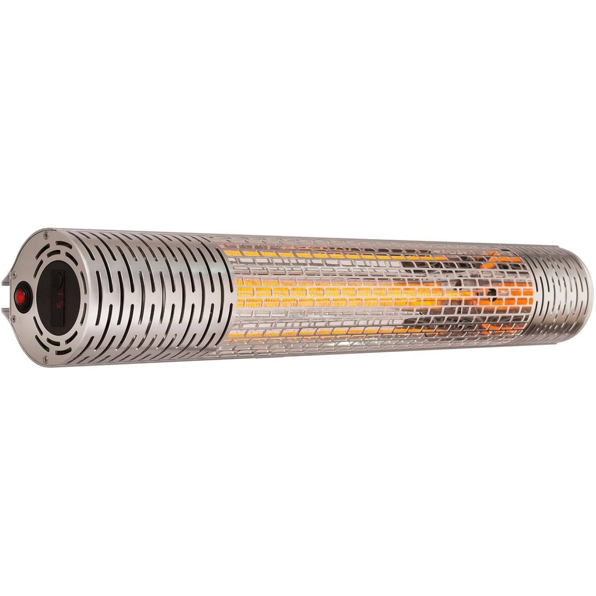 Silver/Black Electric Carbon Infrared Heat Lamp with Remote Control and Tripod Stand X17501