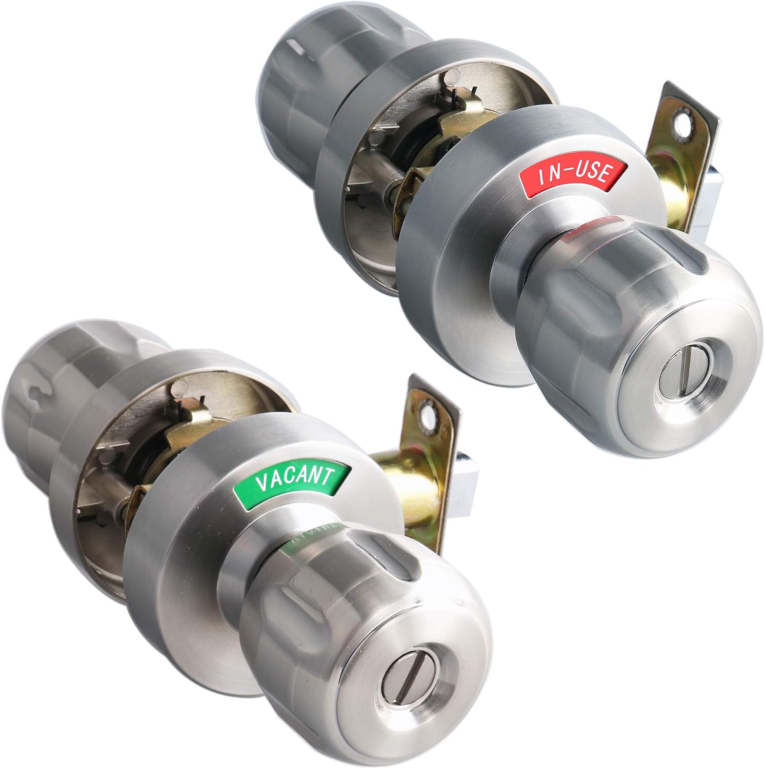 Bathroom Privacy Door Knob Lock with Large Indicator, Thumbturn Lock (1pk) Y741064