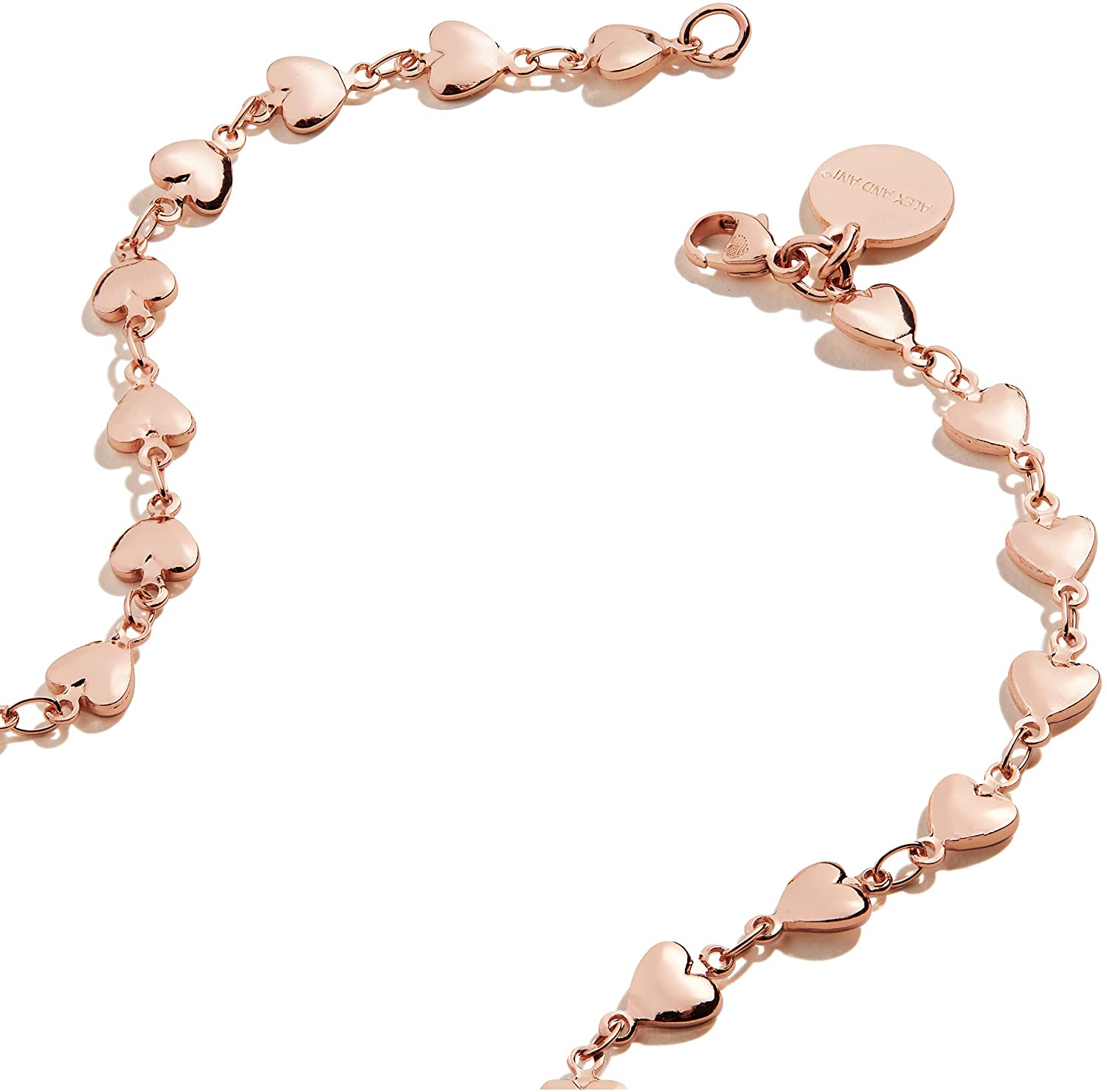 Rose Gold Heart Beaded Adjustable Necklace I7050