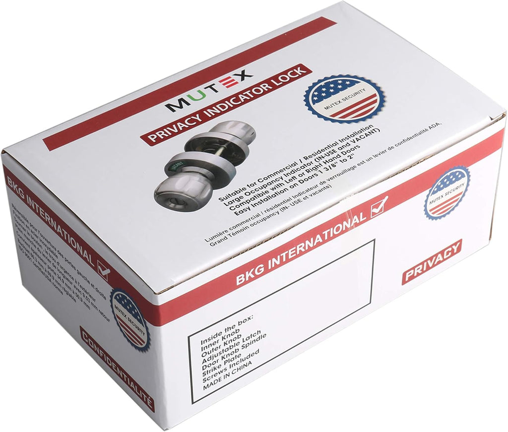 Bathroom Privacy Door Knob Lock with Large Indicator, Thumbturn Lock (1pk) Y741064