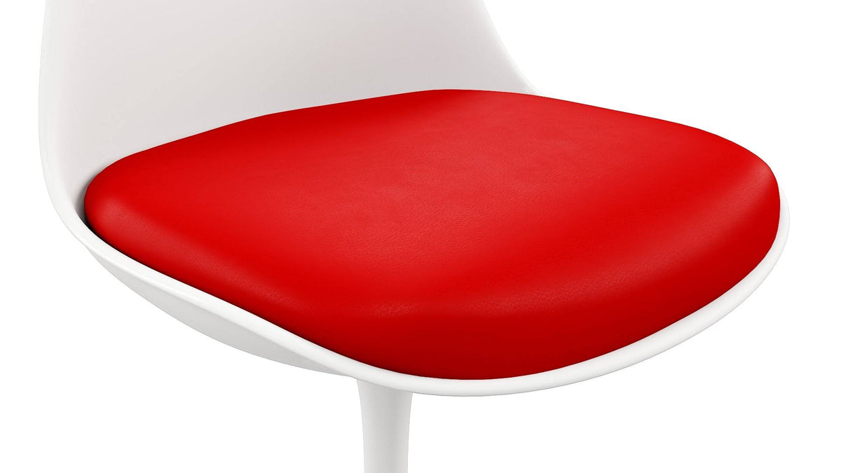 Red Faux Leather Tulip Side Chair Set of 4 O55893