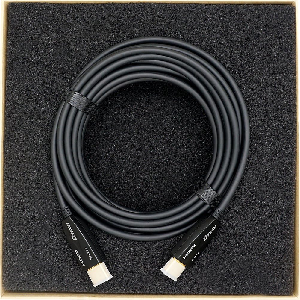 25 Feet Fiber Optic HDMI Cable 4K 60Hz 18Gbps HDR in-Wall Rated Black Pack of 2 C1839