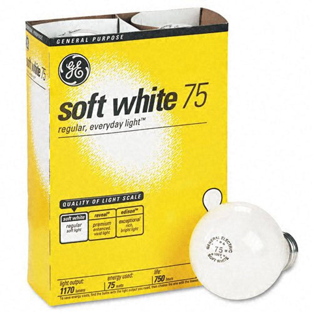 75-Watt A19 Soft White 4 Bulbs per Pack (12 Pack) N946